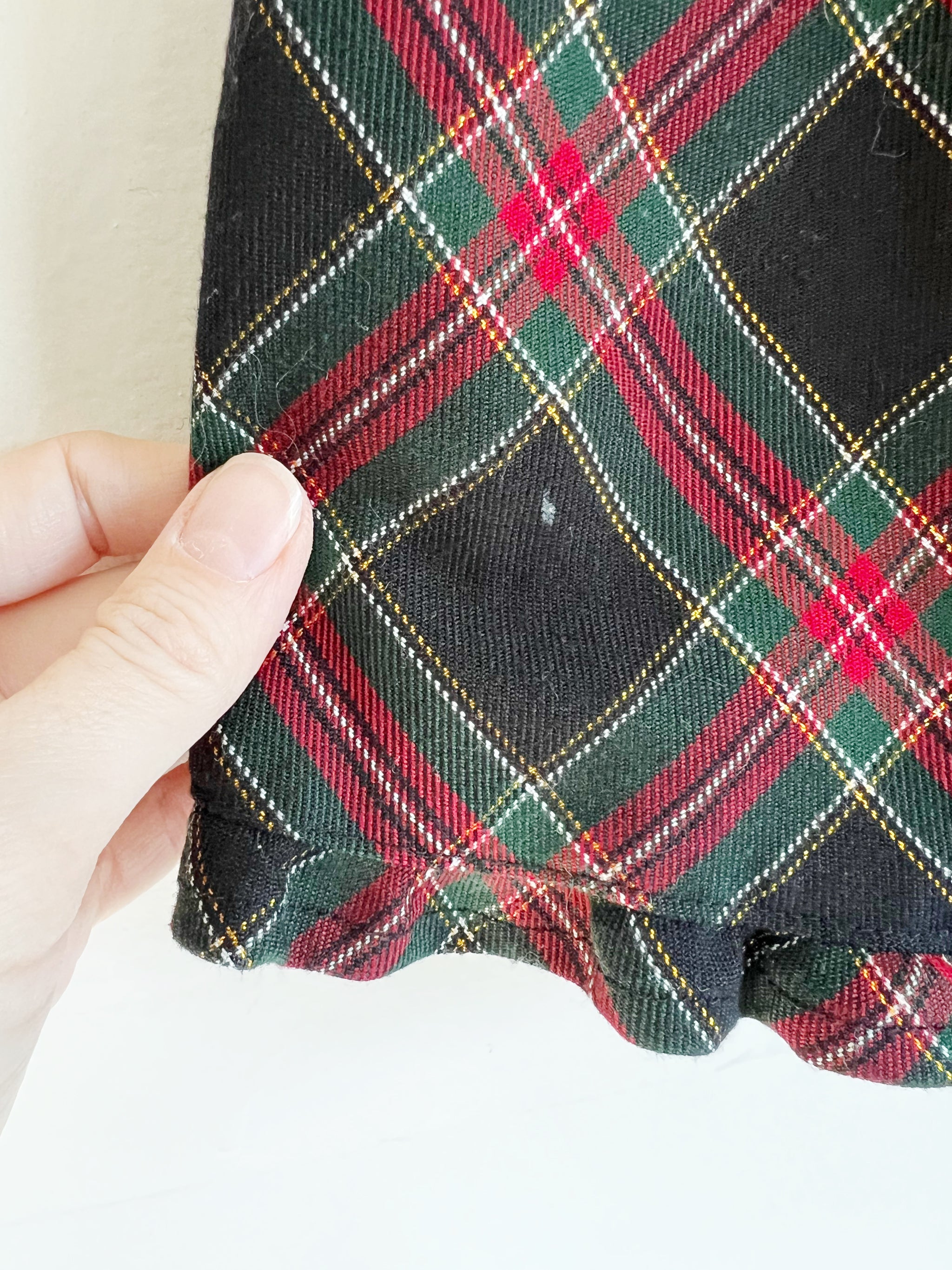 2000s Vintage Plaid Dress + Bloomer Set / Baby 2000s Vintage Plaid Dress + Bloomer Set / Baby